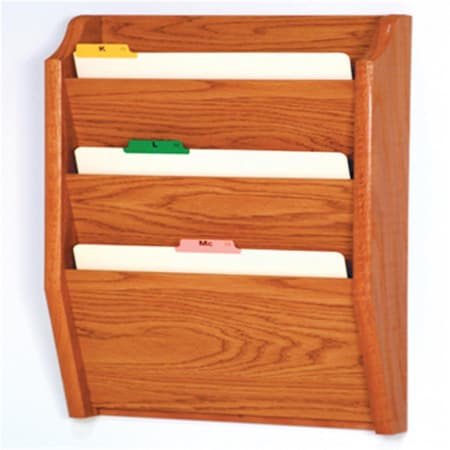 Vertex 3 Pocket Legal Size File Holder in Medium Oak VE949118